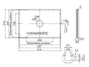 LTS-2FTR300200-R (Single hole)